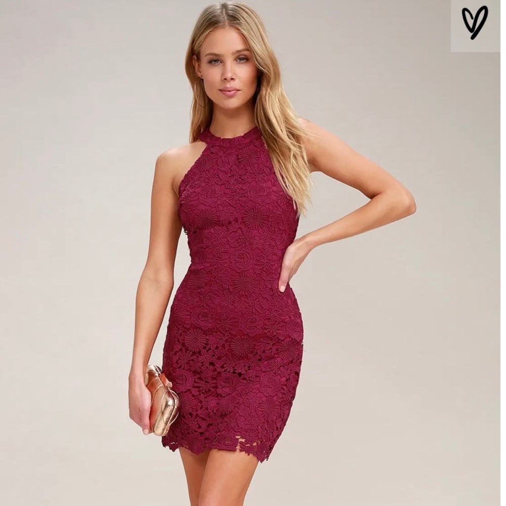 NWT Lulu’s Lace Mini Dress - S